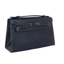 Hermès（爱马仕）miniKelly 一代 黑色 BOX皮 so block+黑白 钢琴走线